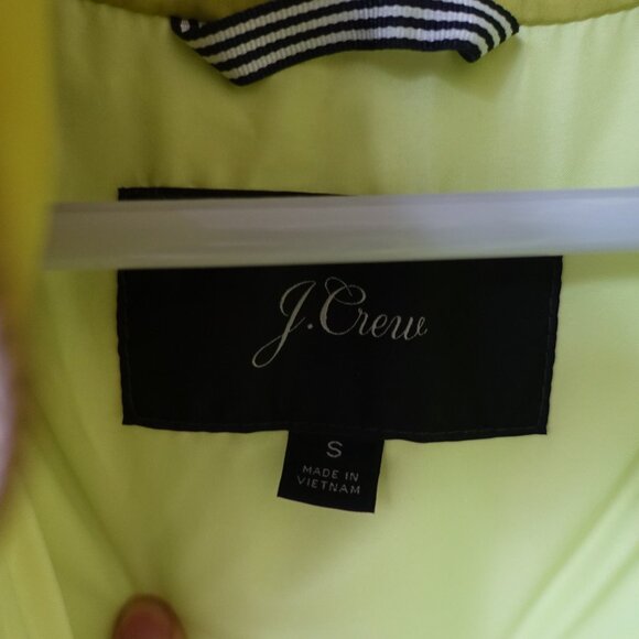 J. Crew vivid chartreuse Chateau puffer Primaloft jacket coat SM S Small - Picture 7 of 16